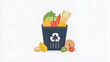 © MdAl - Minimalistic vector-style icon representing the concept of reducing food waste