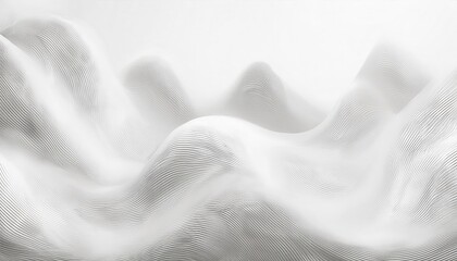 Aufkleber - minimalist abstract white wave pattern with fluid texture and fine lines, perfect for modern background and digital design

