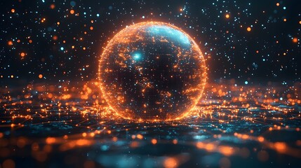 Poster - glowing classroom globe connecting innovative student projects across the world