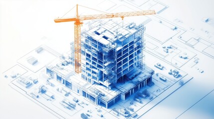 comprehensive overview of bim services diagram showcasing a modern construction project on a white b