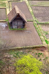 Canvas Print - Shirakawa-go village aerial view, Japan