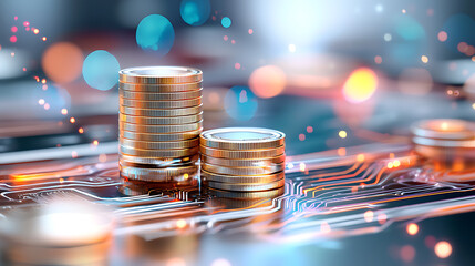 Poster - Investment growth strategies digital finance infographic modern business close-up revenue insights
