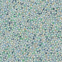 Poster - triangles background design. rounded solid shapes in frames. small triangles size. multicolored styl