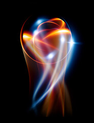 Wall Mural - physical graphic concept of atomic structure. light ring. colorful electron particle. .speed of ligh