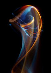 Wall Mural - physical graphic concept of atomic structure. light ring. colorful electron particle. .speed of ligh