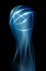 Wall Mural - physical graphic concept of atomic structure. light ring. colorful electron particle. .speed of ligh