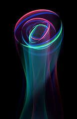 Wall Mural - physical graphic concept of atomic structure. light ring. colorful electron particle. .speed of ligh