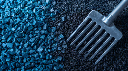 Poster - Innovative material processing techniques industrial site close-up photography textured surfaces macro view modern concepts in manufacturing