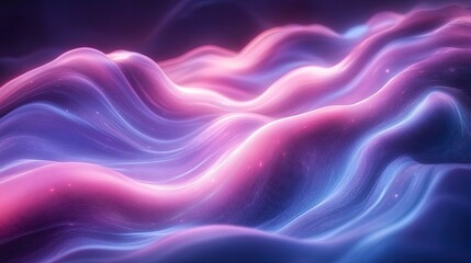 Wall Mural - Abstract Pink and Blue Wave Energy Flowing