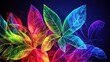 © SepazWorks - Creative Neon Tropical Leaves with Glowing Colors