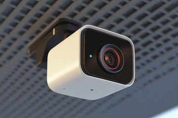 Poster - Compact high-res video camera with motion detection in a modern setting