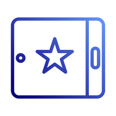 Poster - Tablet Featuring a Prominent Star Symbol Design