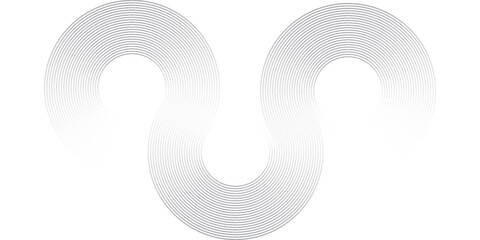 Poster - Abstract white color horizontal banner background with white circle lines. Geometric background
