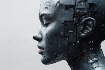 Poster - Exploration of artificial intelligence through innovative graphic design and futuristic concepts