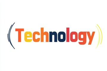 Poster - Vector logo design representing technology on a clean white background
