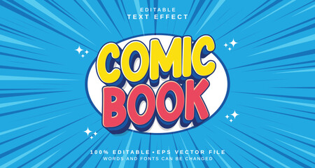 Poster - editable text style effect - comic book text style theme.