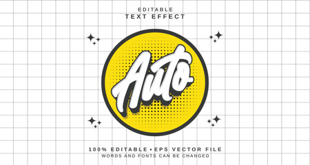 Poster - Editable text style effect - Auto text style theme.