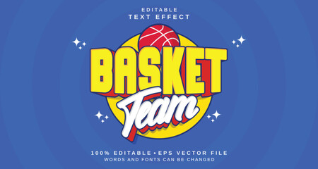 Poster - editable text style effect - basket team text style theme.