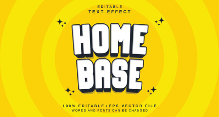 Poster - editable text style effect - home base text style theme.