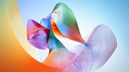 Poster - A clean, abstract white background with digital wave lines, perfect for presentations.