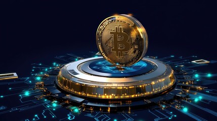 Poster - A futuristic digital payment concept, showcasing encrypted financial transactions and cybersecurity.