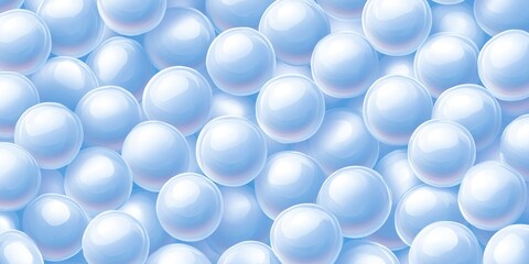Poster - A seamless pattern of soft blue bubbles, creating a calming and serene atmosphere, perfect for backgrounds and design projects.