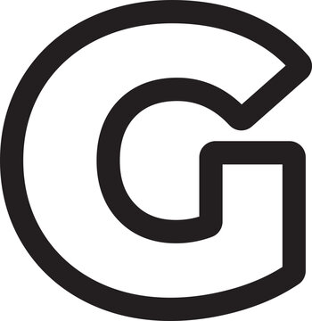 Alphabet Vetor Letter G outline 
