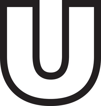 Alphabet Vetor Letter U outline 