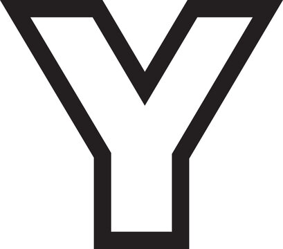 Alphabet Vetor Y Letter outline 