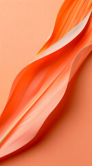 Leinwandbilder - Abstract orange design with fluid lines. Gentle curves blend seamlessly, creating a calming visual. A modern aesthetic perfect for background use.