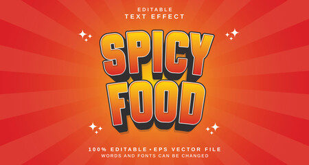 Poster - editable text style effect - spicy food text style theme.