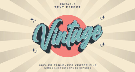 Poster - editable text style effect - vintage text style theme.