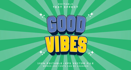Poster - editable text style effect - good vibes text style theme.