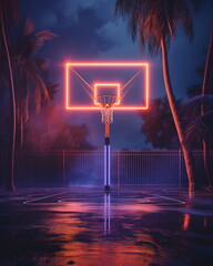 Wall Mural - sport image art design front view Cinematic neon -_001