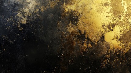Poster - Abstract digital background with golden yellow highlights over a deep gray gradient.