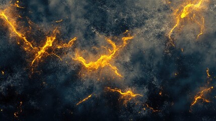 Poster - Abstract digital background with golden yellow highlights over a deep gray gradient.