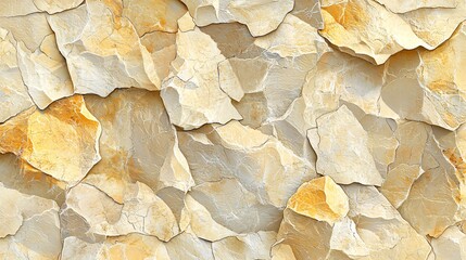 Canvas Print - Beige stone wall texture background