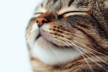 Wall Mural - Close-up of cat with closed eyes