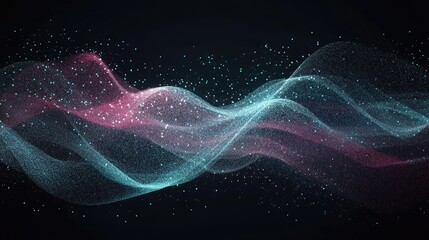 Poster - Digital economy graph with futuristic glowing lines, real-time analytics, and stock performance data.