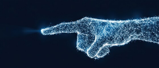 Poster - Abstract Digital Hand Pointing: Futuristic Technology Concept