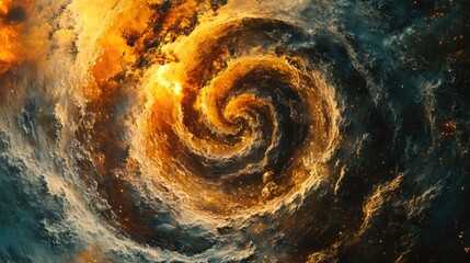 Wall Mural - Spiral Shaped Object Galaxy Center