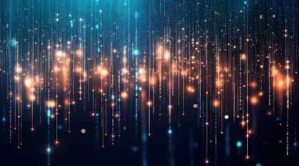 Fototapete - A beauty futuristic abstract background in a high-tech style. Shining lines and patterns resembling neural networks, connections, and digital circuits.