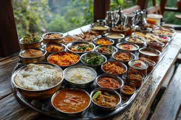 Poster - Nepal Food, Served On A Table