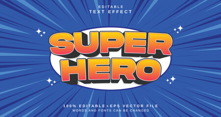 Poster - editable text style effect - super hero text style theme.