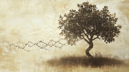 Abstract tree nature data graphic design