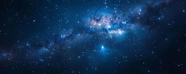 Wall Mural - a starry sky with a large cloud of gas and dust