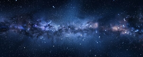 Wall Mural - a starry sky with a large galaxy in the background