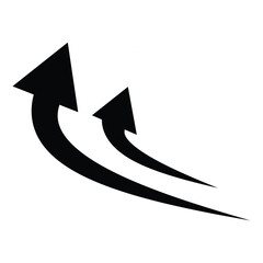 Fototapete -  Single headed black arrow icon on white background. Single headed black arrow icon on white background. Black Cursor icon. Cursor arrow direction symbol. Arrow indicated the direction symbol. 