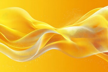 Abstract yellow and white flowing fabric background