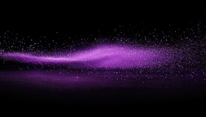 Wall Mural - purple particles swirl dark background, design element